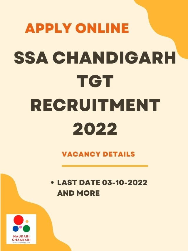 Samagra Shiksha SSA Chandigarh TGT Recruitment 2022 Apply Online