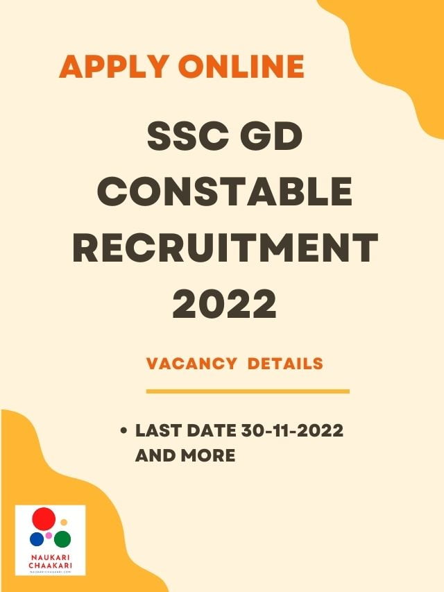 SSC GD Constable Recruitment Apply Online